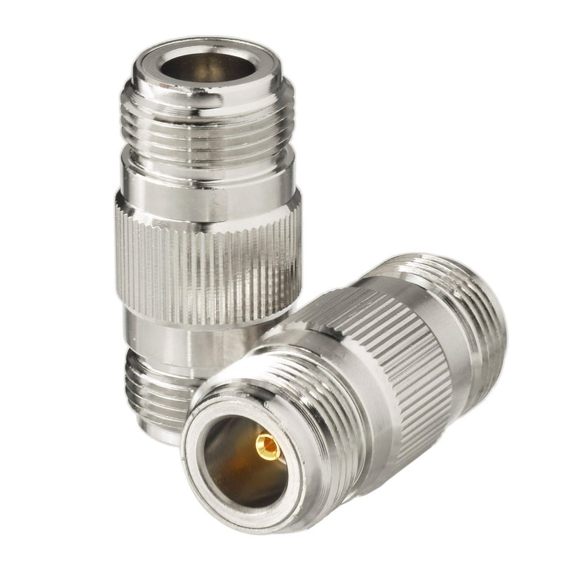 Eightwood 2pcs N Type Adapter N Female to N Female Barrel RF Coax Connector Coupler 50ohm for Ham Radio Antenna WiFi Antenna Router - Image 1